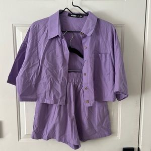 Missguided purple beach set